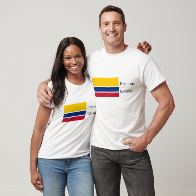 T-shirt Drapeau Hecho en Colombie (Unisexe)