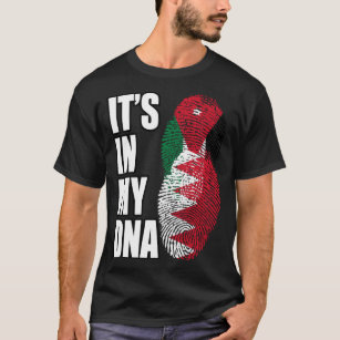 T-shirt Drapeau Héritage De L'ADN Mélangé Jordanien Et Bah
