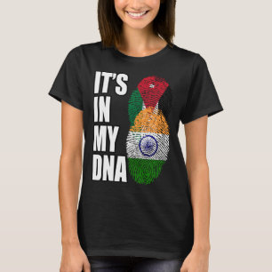 T-shirt Drapeau Héritage De L'ADN Mélangé Jordanien Et Ind