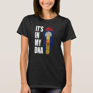 T-shirt Drapeau Héritage De L'ADN Mélange Laotien Et Barba