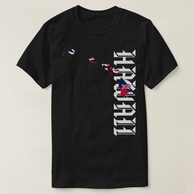 T-shirt Drapeau HI DES ÎLES HAWAII (Design devant)