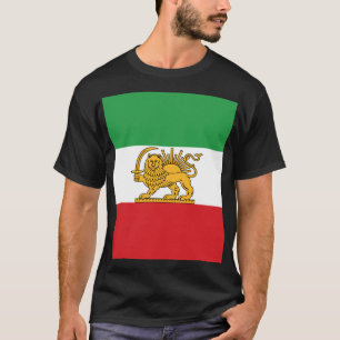T-shirt Drapeau Historique Original du Lion et Soleil Iran