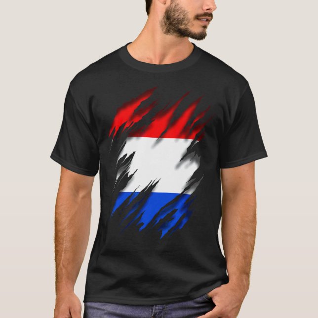 T-shirt Drapeau hollandais Pays-Bas (Devant)