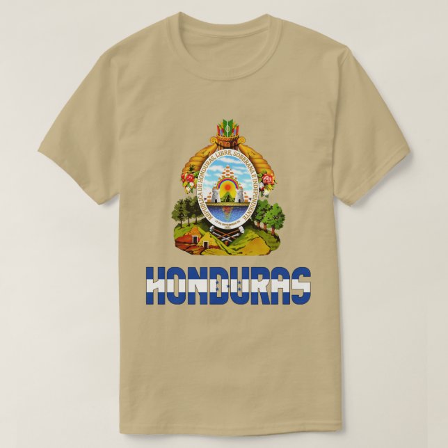 T-shirt Drapeau hondurien et blason Patriotique (Design devant)