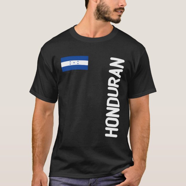 T-shirt Drapeau hondurien Et Racines honduriennes (Devant)