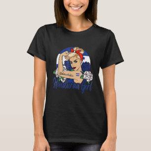 T-shirt Drapeau hondurien fille femme hondurienne
