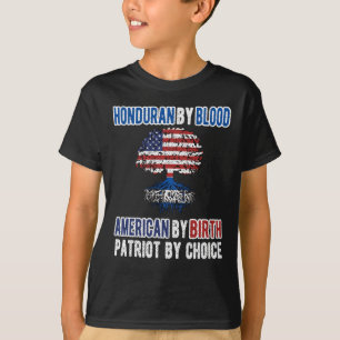 T-shirt Drapeau hondurien semi-américain Honduras Hondura