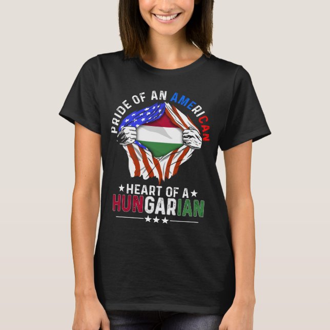 T-shirt Drapeau Hongrie-Hongrie (Devant)