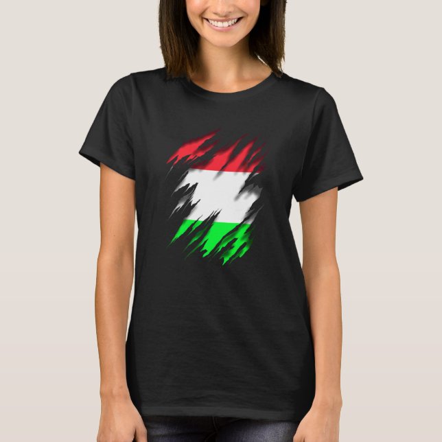 T-shirt Drapeau hongrois Hun (Devant)