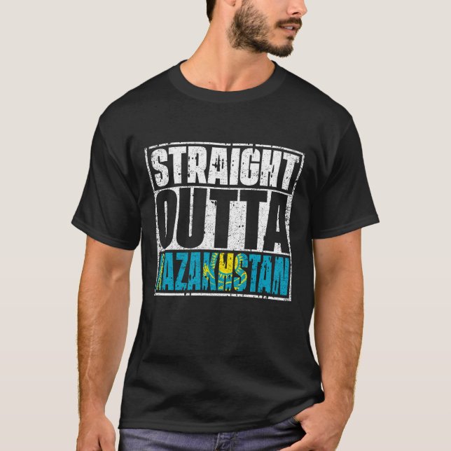 T-shirt Drapeau Hors Du Kazakhstan (Devant)