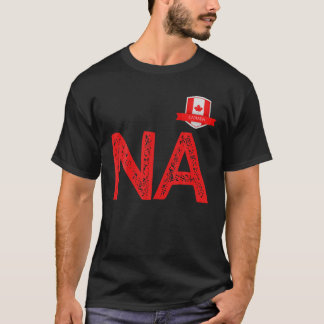 T-shirt Drapeau humain canadien N et lettre A Chemise T ca