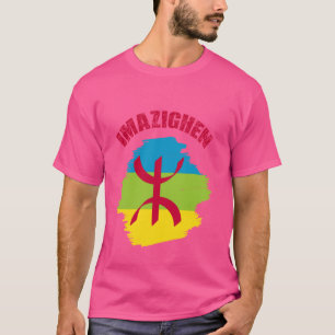 T-shirt Drapeau Imazighen Berber Kabyle Drapeau Amazigh Hé