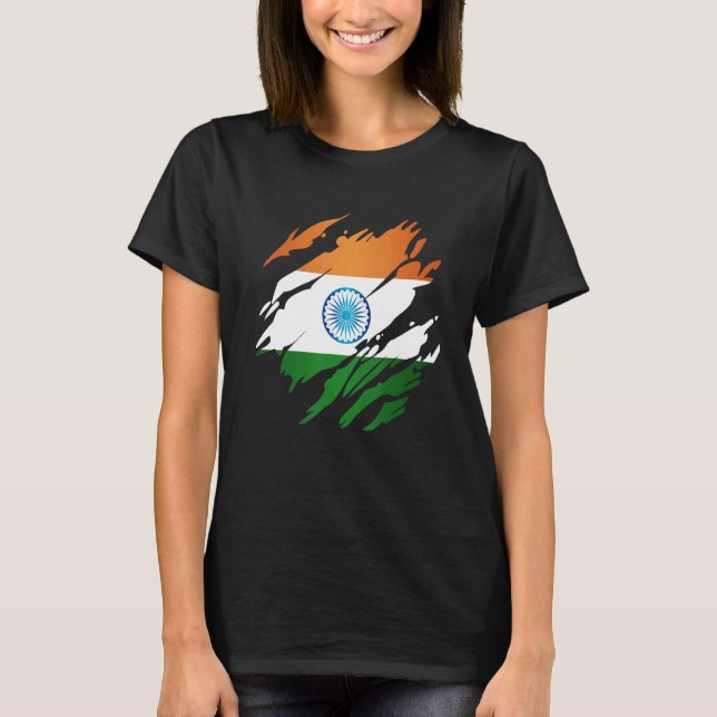 T-shirt Drapeau indien (Devant)