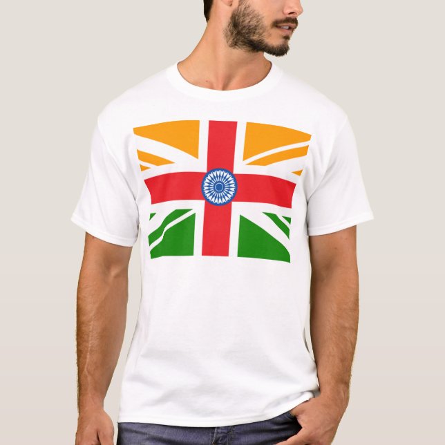 T-shirt Drapeau indien anglo (Devant)