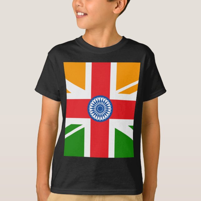 T-shirt Drapeau indien anglo (Devant)