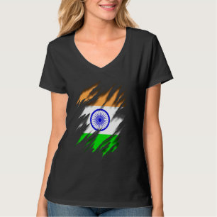 T-shirt Drapeau indien Bharat Ganarajya Inde