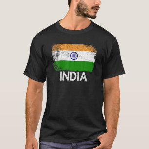 T-shirt Drapeau indien Cadeau Vintage Fabriqué En Inde
