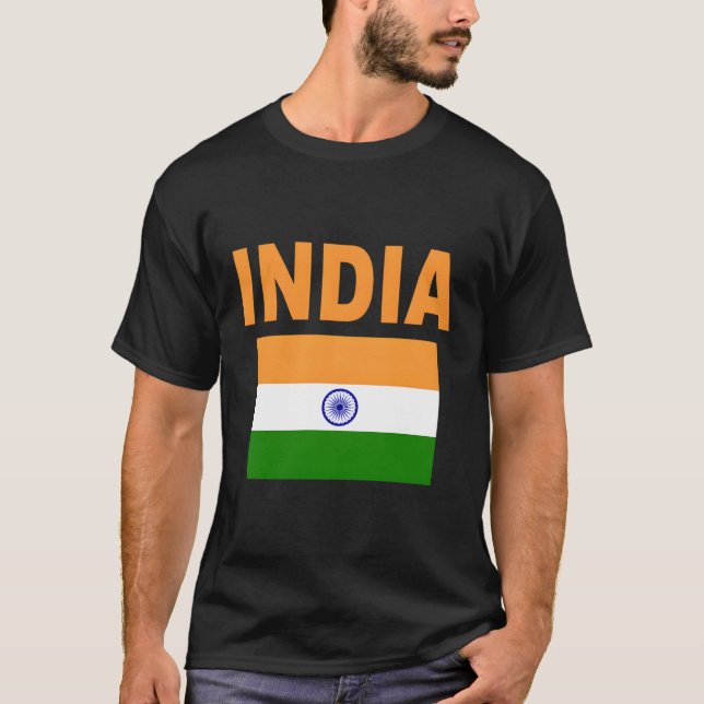 T-shirt Drapeau indien Cool Jhanda Bhaarat Drapeaux indien (Devant)
