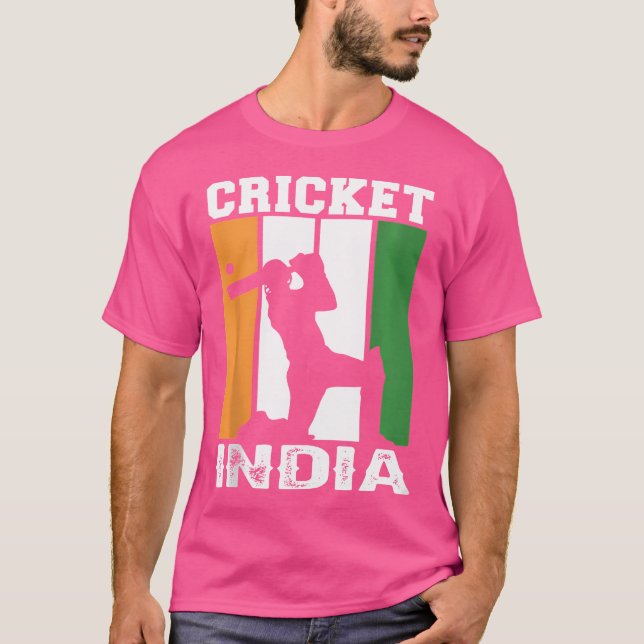 T-shirt Drapeau indien de l'équipe Inde de cricket Jersey (Devant)