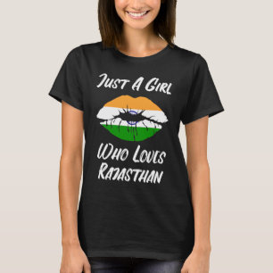 T-shirt Drapeau indien des lèvres et de la bouche Rajastha
