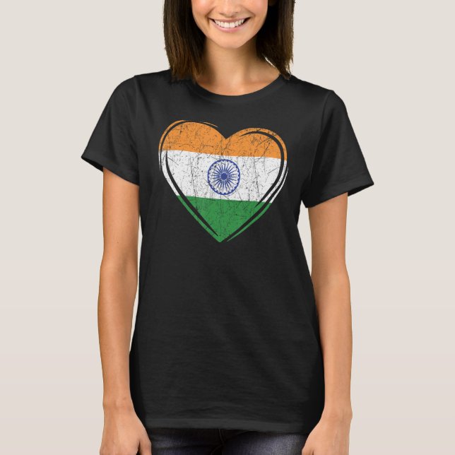 T-shirt Drapeau indien Hindustani 2 (Devant)