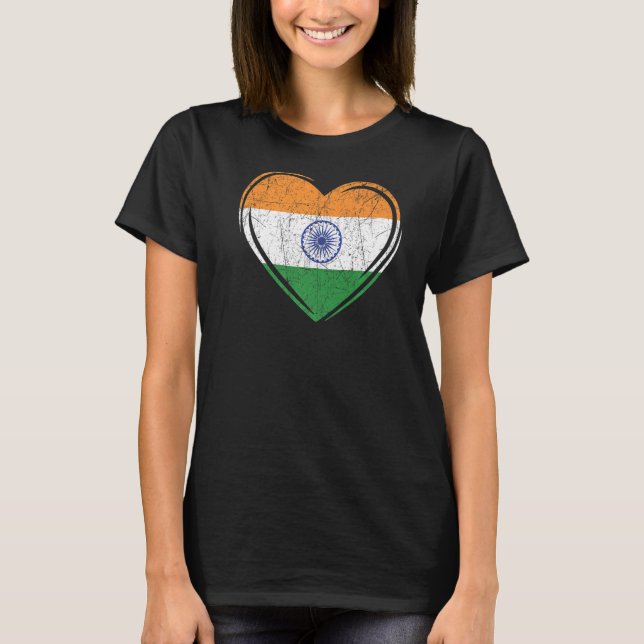 T-shirt Drapeau indien Hindustani 2 (Devant)