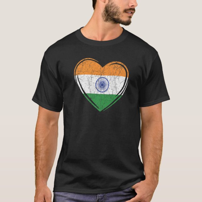 T-shirt Drapeau indien Hindustani 2 (Devant)