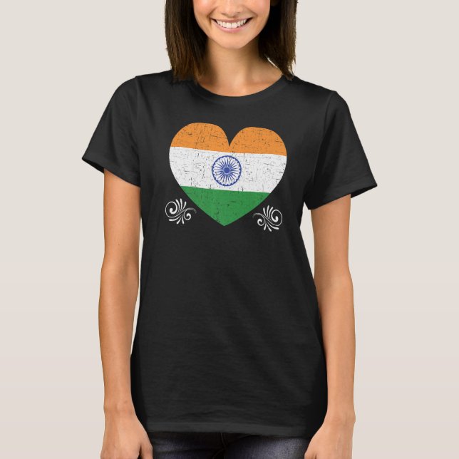 T-shirt Drapeau indien Hindustani 3 (Devant)