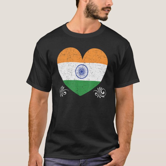 T-shirt Drapeau indien Hindustani 3 (Devant)