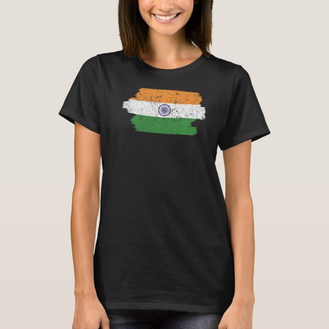 T-shirt Drapeau indien Hindustani 8 (Devant)