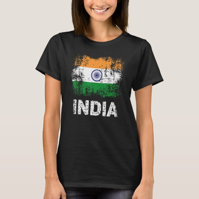T-shirt Drapeau indien patriotique (Devant)