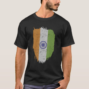 T-shirt Drapeau Indien Tricolor Avec Ashoka Chakra Desi In