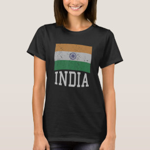 T-shirt Drapeau Indien Tricolor Avec Ashoka Chakra Desi In