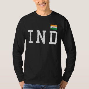 T-shirt Drapeau Indien Tricolor Avec Ashoka Chakra Desi In