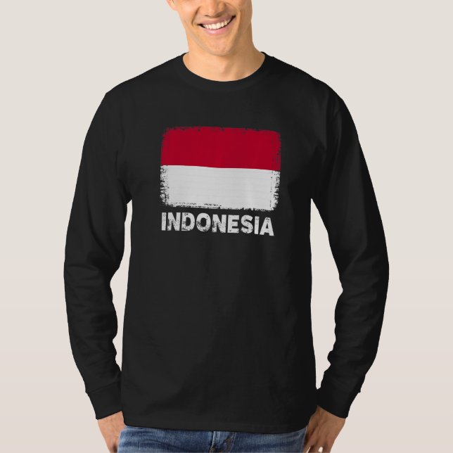 T-shirt Drapeau Indonésie  Soutenir les femmes du peuple i (Devant)