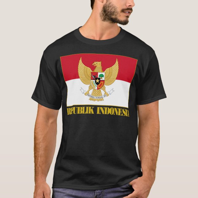 T-shirt Drapeau indonésien avec l'ACO (Devant)