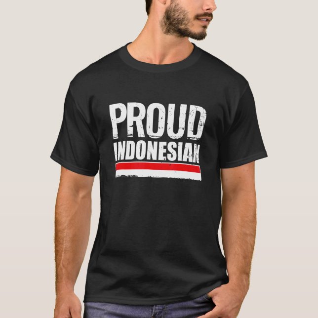 T-shirt Drapeau indonésien d'Indonésie fier (Devant)