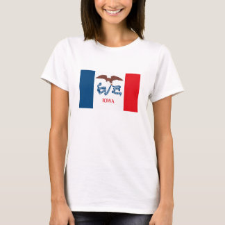 T-shirt Drapeau Iowa