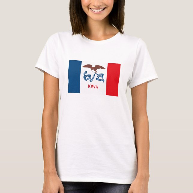 T-shirt Drapeau Iowa (Devant)