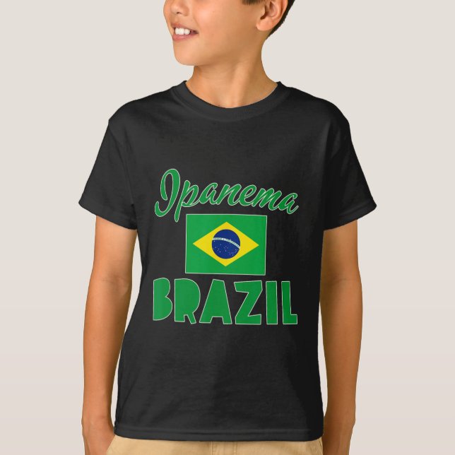 T-shirt Drapeau Ipanema Beach Rio Brésil (Devant)