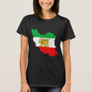 T-shirt Drapeau Iran Carte Lion Persan Mignon