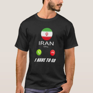 T-shirt Drapeau Iran Souvenir L'Iran Appelle Appelle