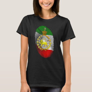 T-shirt Drapeau iranien avec couronne pahlavi et empreinte