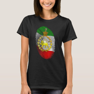 T-shirt Drapeau iranien avec couronne pahlavi et empreinte