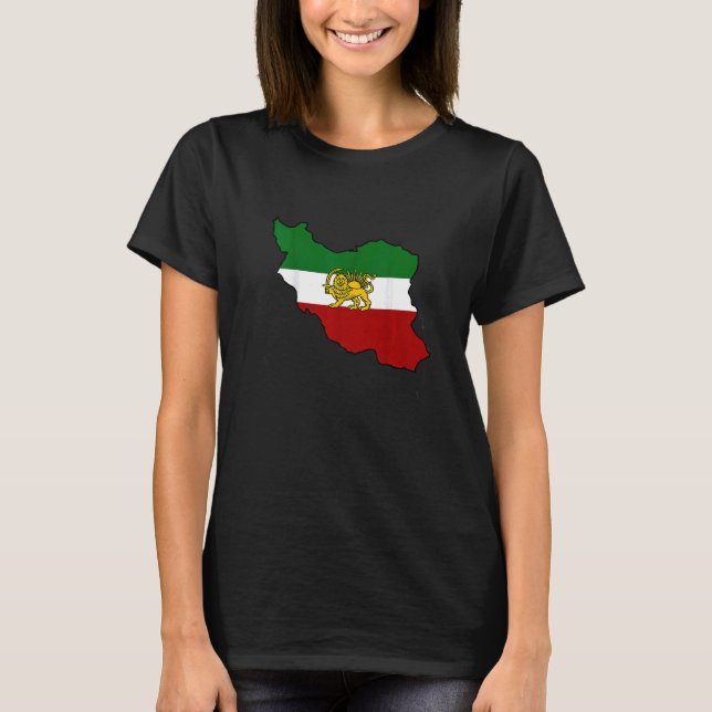 T-shirt Drapeau iranien avec lion (Devant)