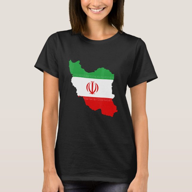 T-shirt drapeau iranien carte iran pour les femmes (Devant)