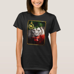 T-shirt Drapeau iranien sur une tête de lion avec un lion