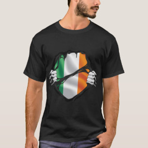 T-shirt Drapeau irlandais à racines pures noir