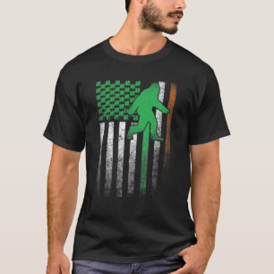 T-shirt Drapeau irlandais américain Bigfoot Sasquatch St. 