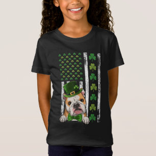 T-Shirt Drapeau irlandais américain Chien de taureau franç